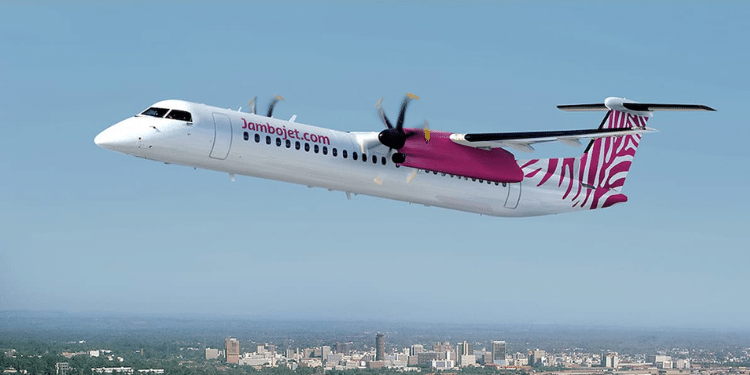 Photo of a jambojet plane. PHOTO/Jambojet