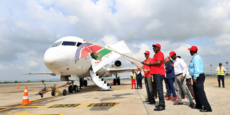Skyward Airline launching a Mombasa Dar es Salaam route. Photo/Skyward X