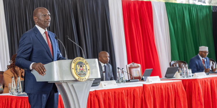 President William Ruto speaking during the 11th National and County Governments Coordinating Summit, State House Nairobi, Nairobi County on November 16, 2024. PHOTO/PCS.
