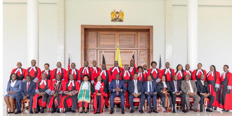 Ruto Declares August 27 Katiba Day President William Ruto And Chief Justice Martha Koome Pose For A Photo With Twenty High Court Judges Who Took Their Oaths Of Office On May 24, 2024. Photo/Jsc. Katiba Day