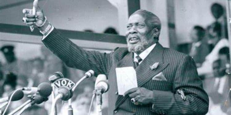 The late first president of Kenya Jomo Kenyatta.
