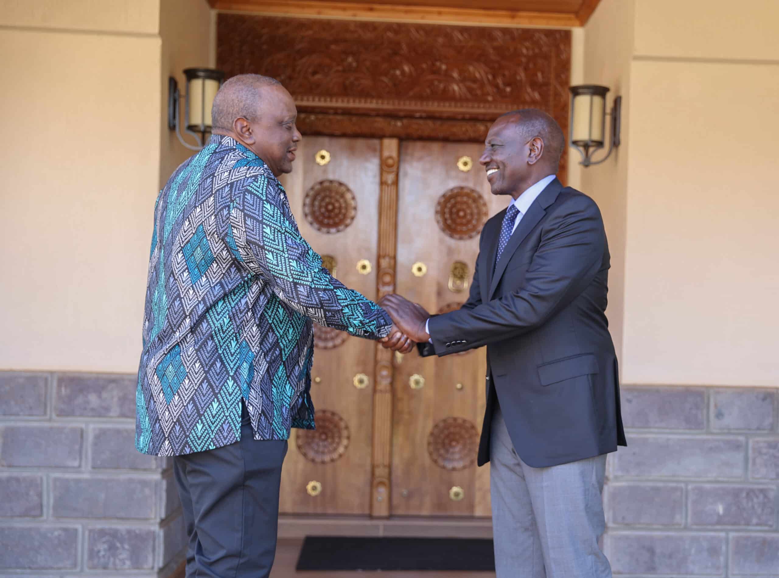 Former President Uhuru Kenyatta meets President William Ruto in Gatundu.