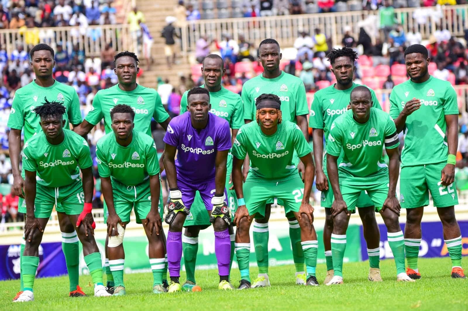 Gor Mahia FC lining up for Shabana FC on May 11, 2024. PHOTO/ Gor Mahia