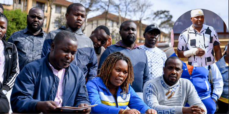 Westlands Youth holding a press and and inset of the MCA clobbered. Photo/Timothy Sande