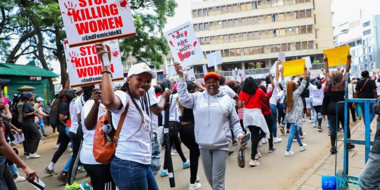 Anti-femicide protests in Nairobi, Kenya. PHOTO/Patience Nyange. 