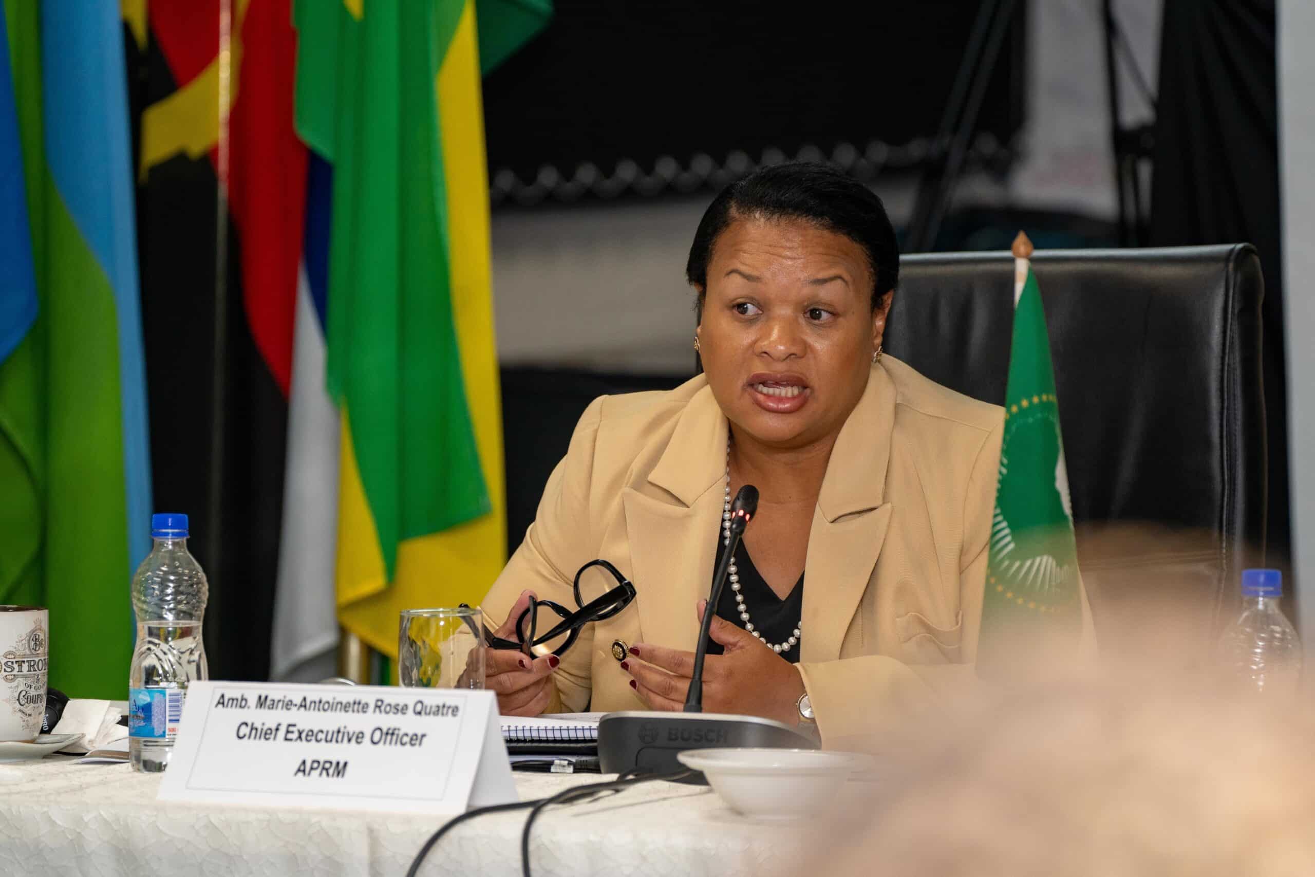 APRM CEO, Ambassador Marie-Antoinette Rose Quatre. Photo/