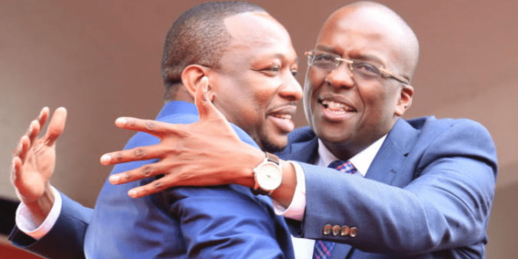 Mike Sonko and Polycarp Igathe. Photo/The Standard
