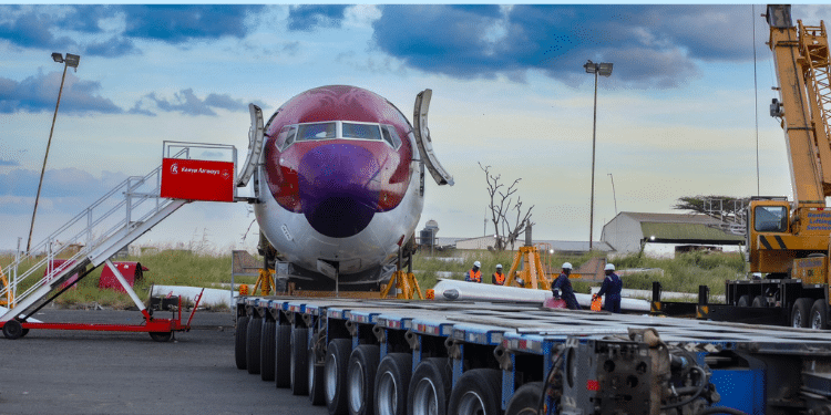Kenya Airways to transport aircraft to Manu High School on January 12, 2024. PHOTO/KQ. Kenya Airways