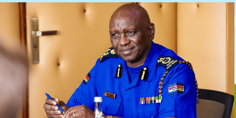 Police IG Douglas Kanja during a meeting with European Union (EU) ambassador to Kenya Henriette Geiger. PHOTO/Ministry of Interior.