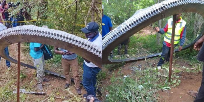An unidentified object fell from the sky and landed in Mukuku Village