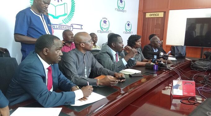 Lecturers From 41 Public Universities Issue 7-Day Strike Notice Uasu Staff Holding A Press. Photo/ Kbc