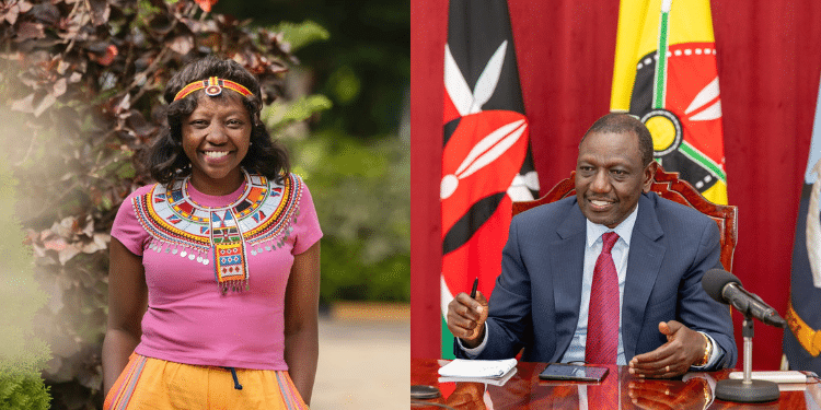 Collage of President Ruto and Charlene Ruto. Photo/Charlene Ruto X