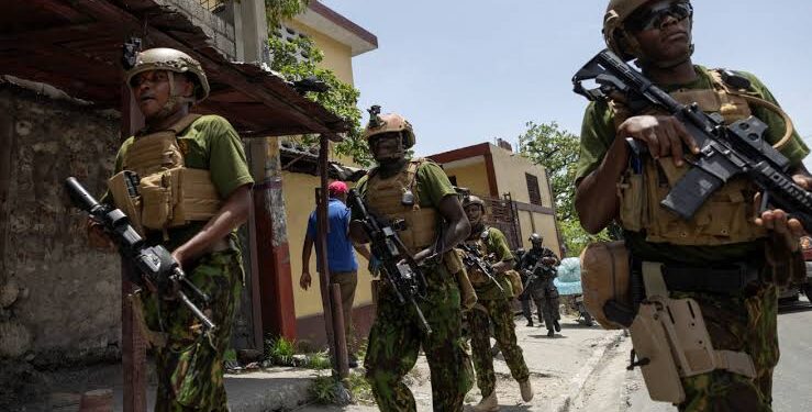 Kenyan Police officers part of the MSS Mission in Haiti PHOTO/MSS Mission.