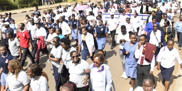 Govt To Roll Out New Payroll System For Civil Servants Kenyan Health Workers Suring The International Nurses &Amp; Midwives Day In 2023. Photo Moh
