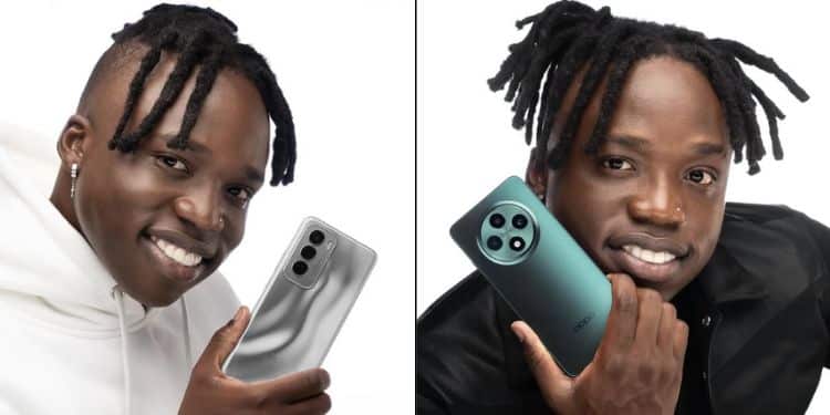 Content Creator and Comedian Flaqo with an OPPO phone.