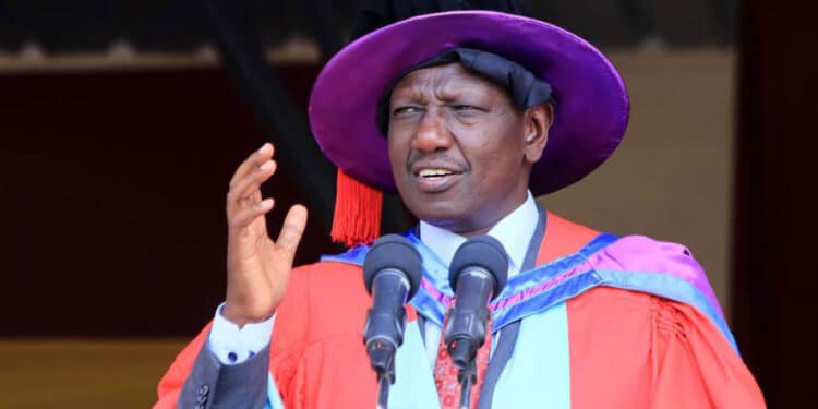 President William Ruto graduates with a PHD from Uon in 2018. Photo/ William Rruto