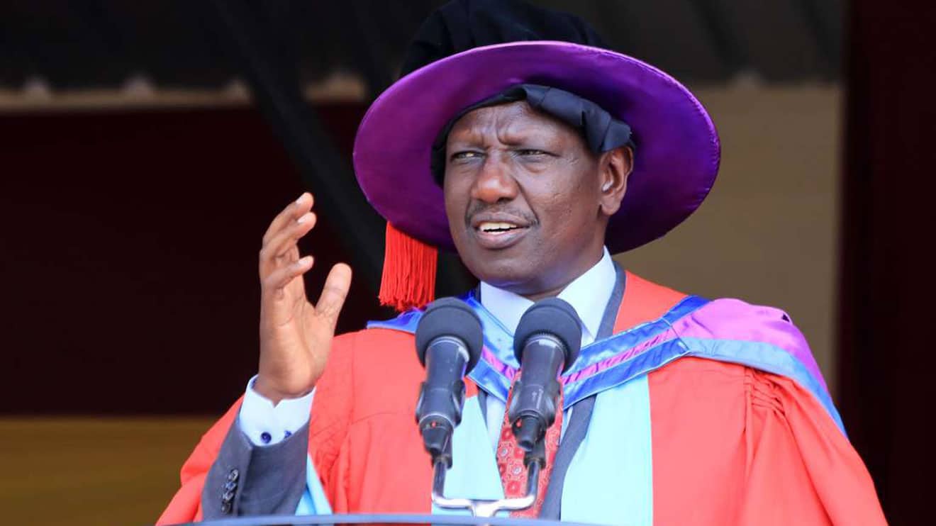 President William Ruto graduates with a PHD from Uon in 2018. Photo/ William Rruto