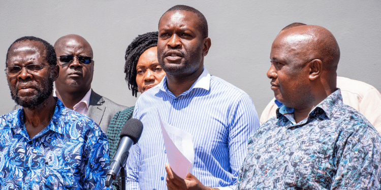 ODM party leaders at a past media briefing/File