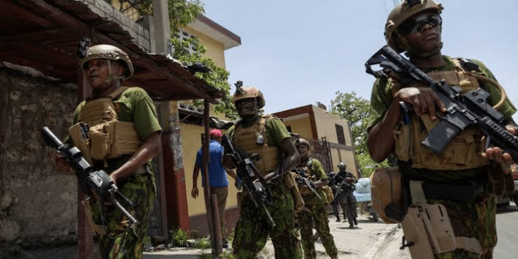 Kenyan Police officers part of the MSS Mission in Haiti PHOTO/MSS Mission