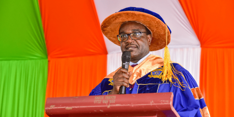 Education CS Julius Ogamba during the 5th Graduation Ceremony of the Sigalagala National Polytechnic in Kakamega County on December 4, 2024. PHOTO/EduMin. KCSE. CUE. KUCCPS. Online Courses