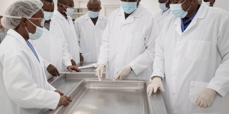 An illustration of doctors in an autopsy room. Photo/ Grok