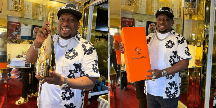 Sonko holding the gift from Lamborghini on his birthday. Photo/Sonko X