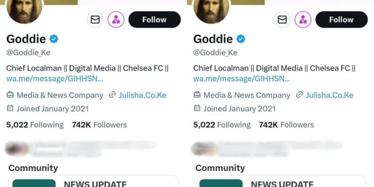 Screengrabs of X platform of popular online government critic Goddie_Ke.