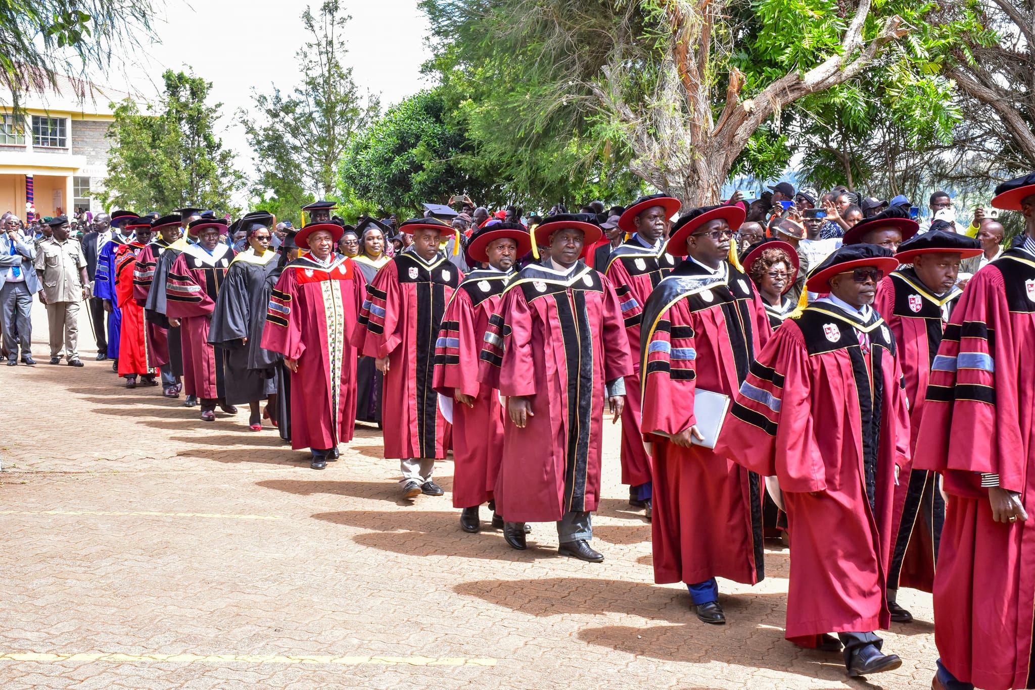 Procession of Laikipia University graduation ceremony. Photo/ CS Julius Ogamba