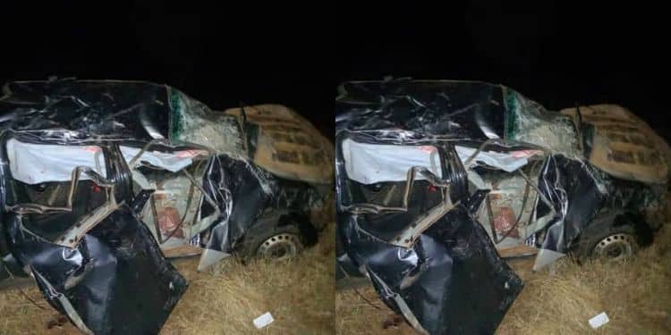 Scene of accident that killed four including two Kenyan policians in Uganda.