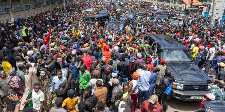 President William Ruto in Mathare for a development tour.