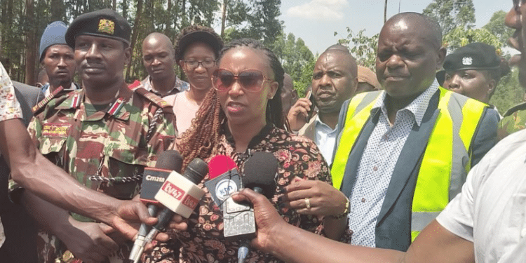 Health PS Mary Muthoni in Kisii County.