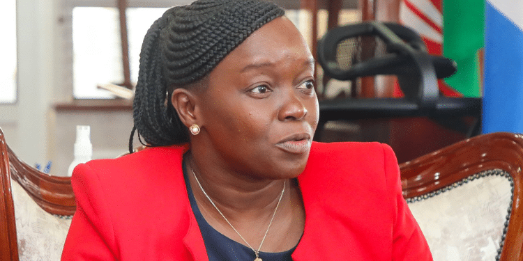 Health CS Deborah Barasa during a meeting with a delegation from Informa Markets on March 19, 2025. PHOTO/MOH. The Ministry of Health