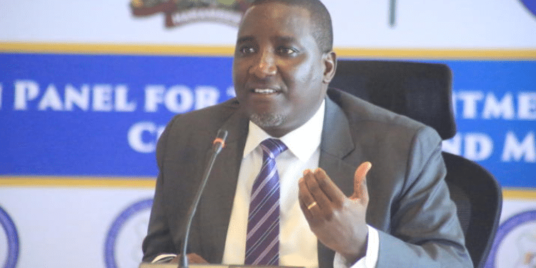 Jacob Ngwele appearing before IEBC Panel PHOTO/Standard