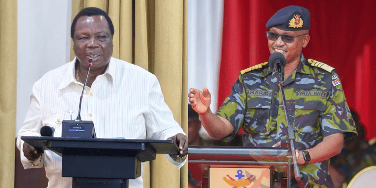 A photo collage of COTU Secretary General Francis Atwoli and Chief of the KDF General Charles Muriu Kahariri. PHOTO/KDF X, Atwoli X.