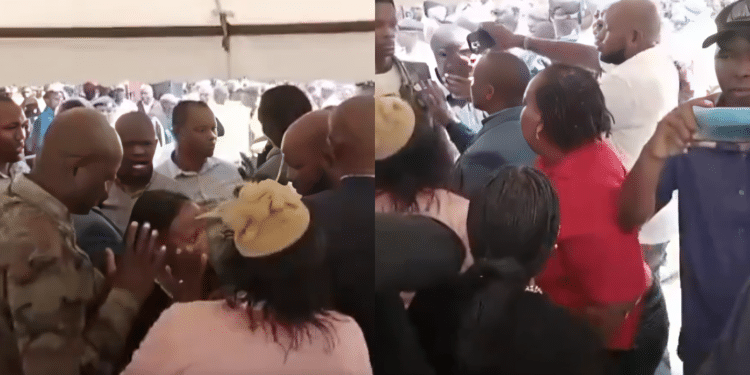 A screen grab of pastor and politician allied to Gachagua at the burial service PHOTO/ Citizen