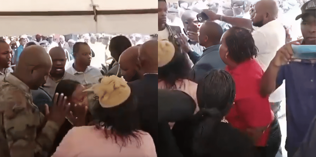 A screen grab of pastor and politician allied to Gachagua at the burial service PHOTO/ Citizen