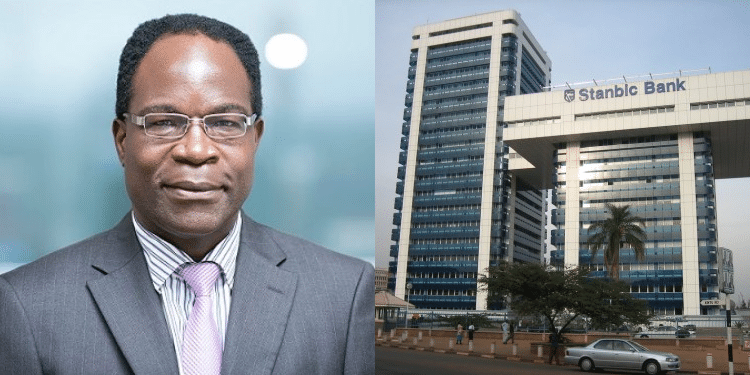 A collage Stephen Okello Odinga and Stanbic Bank PHOTO/ Stephen Okello X