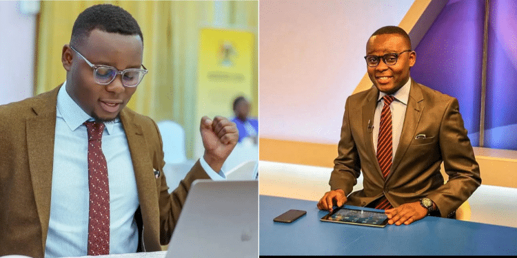 A collage of former CGTN journalist Nick Mudamba.