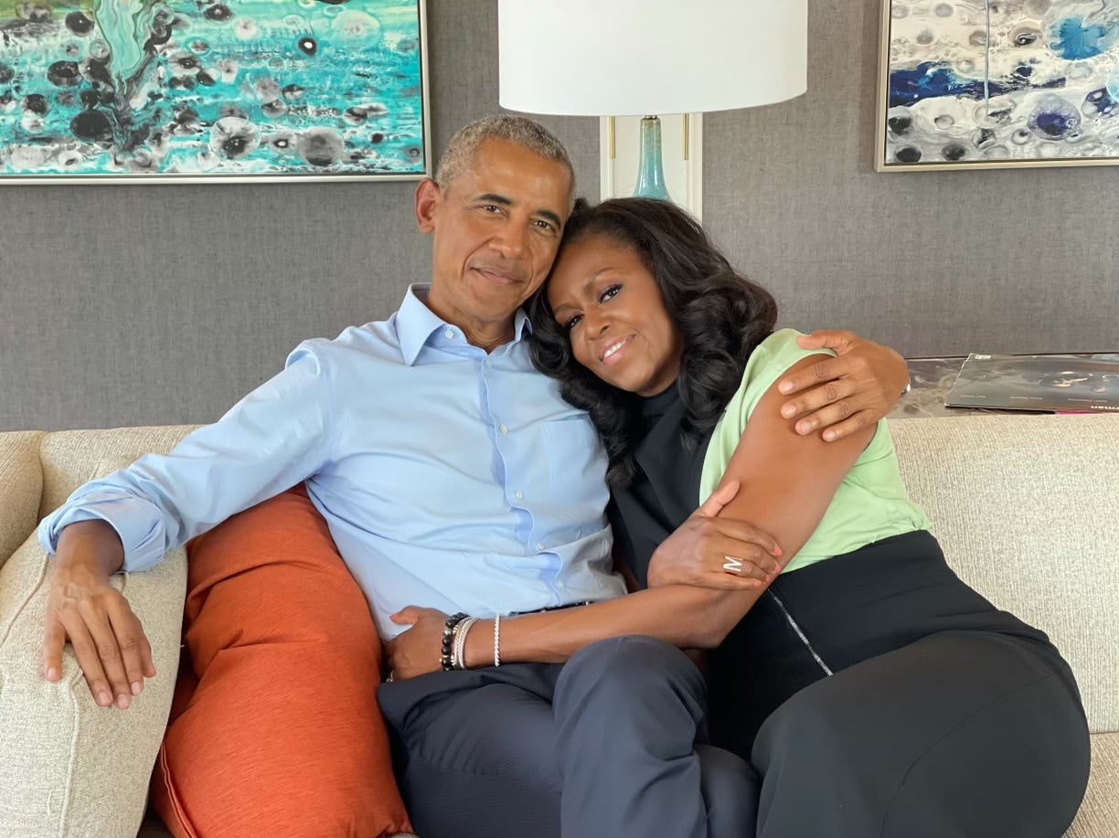 Former US President Barack Obama and his wife Michelle Obama. Photo/ Brack Obama