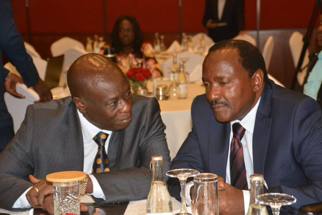 Former Dp Rigathi Gachagua With Wiper Party Leader Kalonzo Musyoka. Photo/Rigathi X.