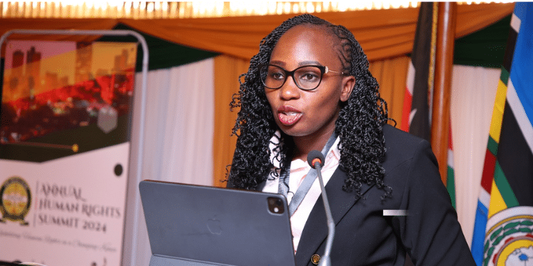 LSK President Faith Odhiambo at a past function. PHOTO/Faith Odhiambo