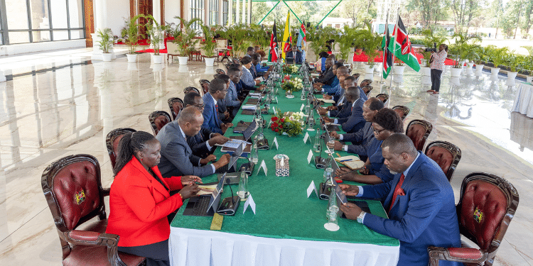 President William Ruto chairing a Cabinet meeting. PHOTO/PCS