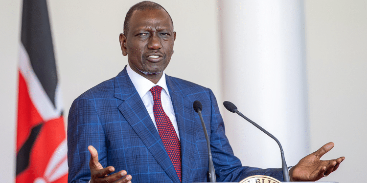 President William Ruto speaking at a past function. PHOTO CS Aden Duale