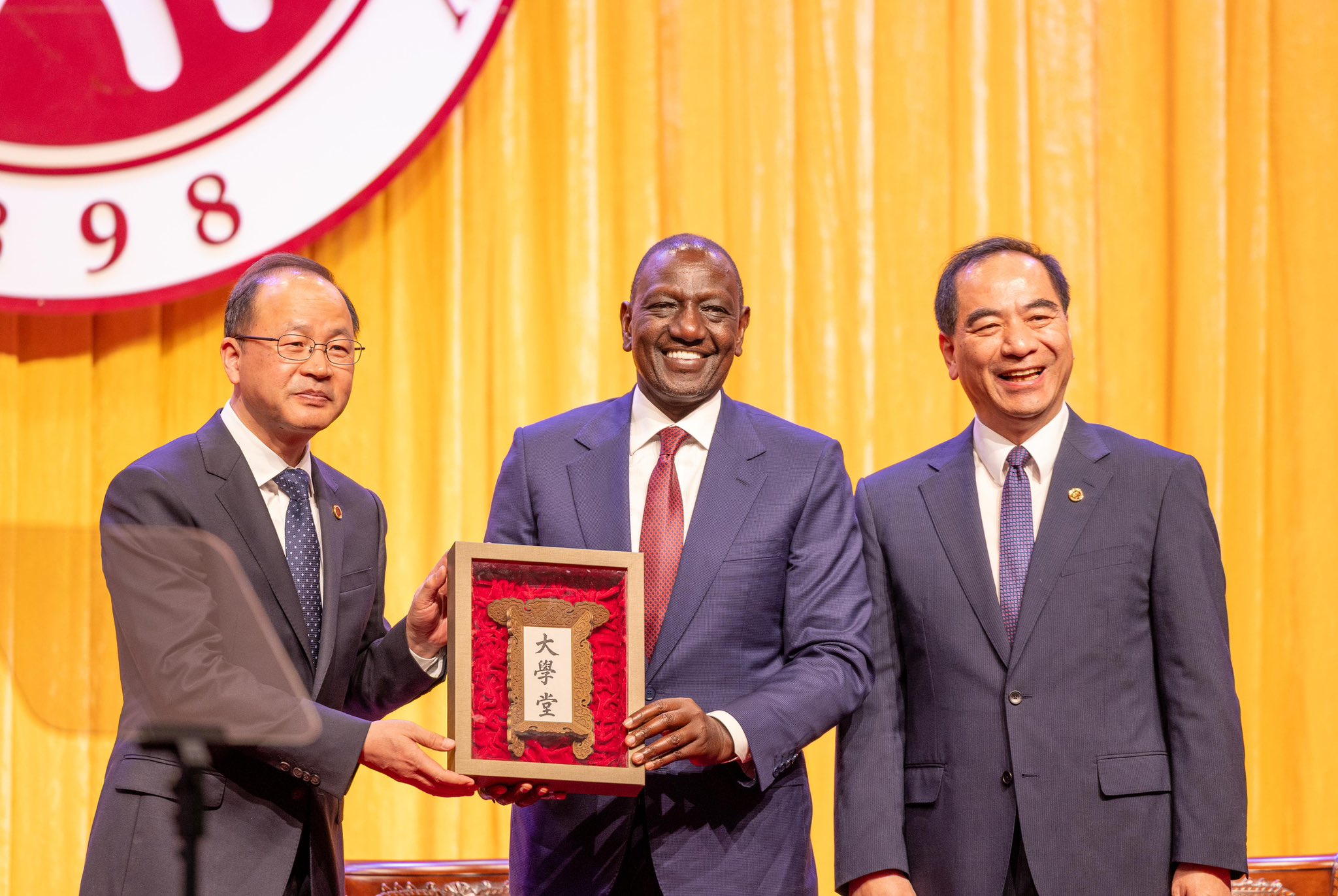 President William Ruto delivers a lecture at Peking University in Beijing China. He is China on State visit