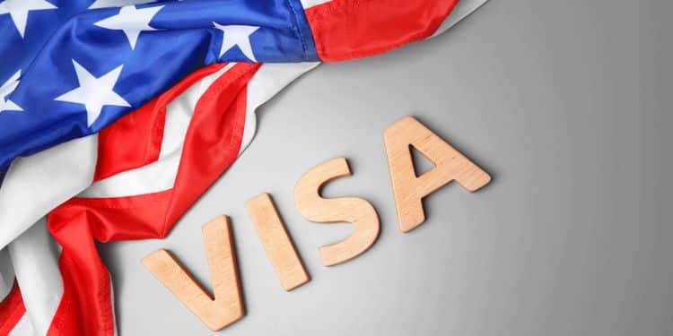 A graphic representation of the US Visa.