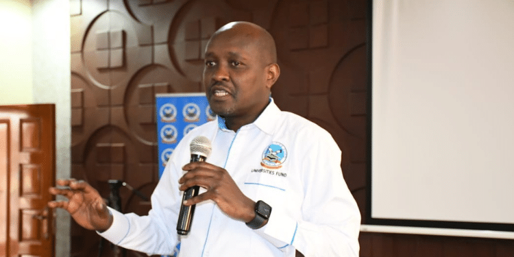 HELB CEO Geoffrey Monari in a past event. PHOTO/UF.