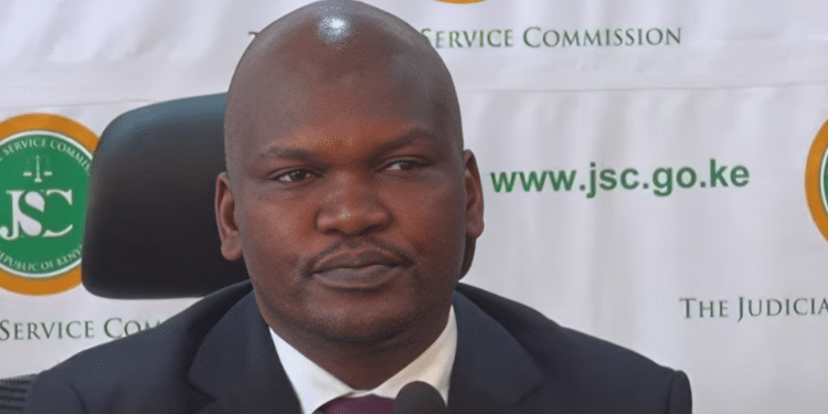 Chrispine Otieno during JSC interview PHOTO/Judiciary