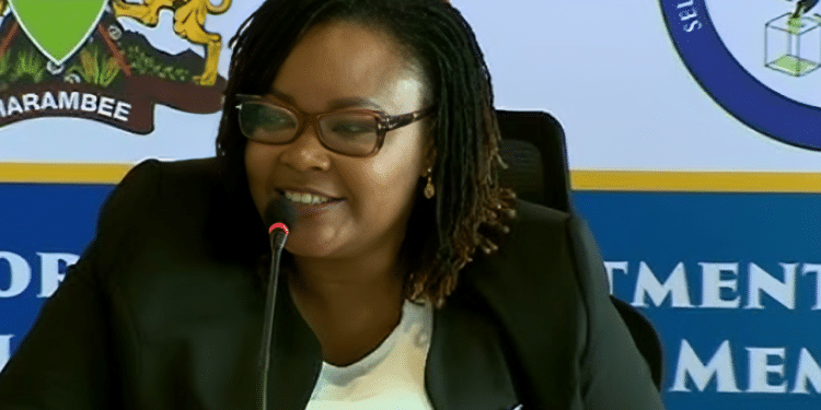 Bevin Bhoke appearing before IEBC panel chaired by Nelson Makanda PHOTO/IEBC