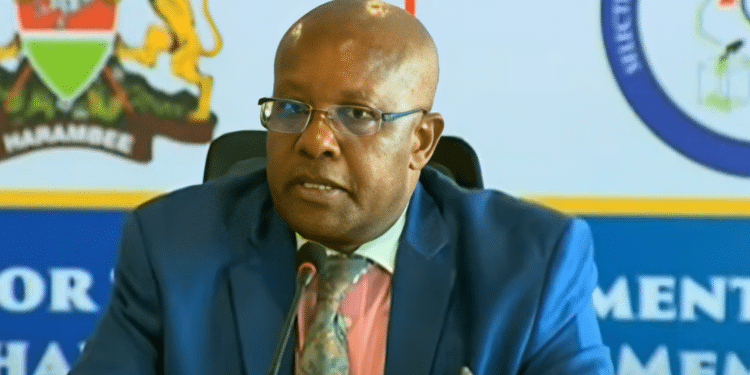 Collins Gordon appearing before IEBC panel PHOTO/Screengrab Citizen