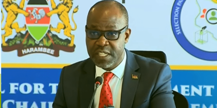 Denis Otieno appearing before IEBC PHOTO/ Citizen Screengrab